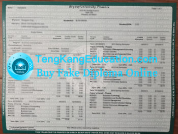 阿尔戈西大学成绩单