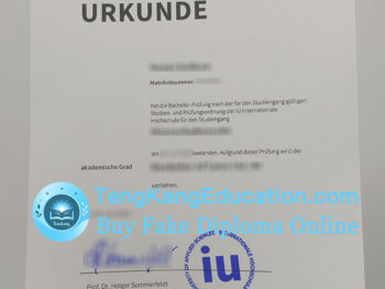 IU国际应用科学大学文凭IU Internationale Hochschule Urkunde