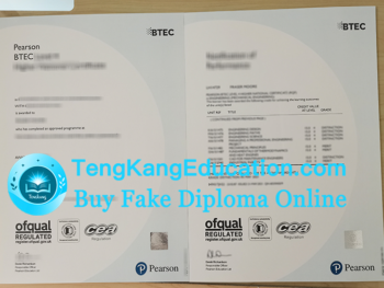 BTEC证书和成绩单Pearaon BTEC certificate and transcript