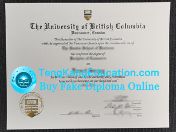 不列颠哥伦比亚大学文凭University of British Columbia diploma