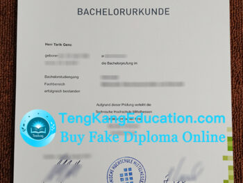 中部黑森工业大学文凭Technische Hochschule Mittelhessen Urkunde