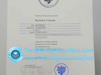 伍珀塔尔大学文凭University of Wuppertal diploma