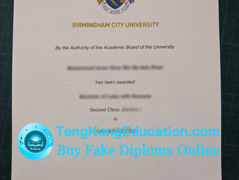 伯明翰城市大学文凭Birmingham City University diploma