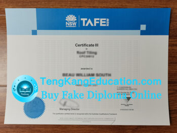新南威尔士州TAFE学院证书TAFE NSW certificate