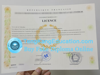 波尔多第三大学文凭Université Michel de Montaigne-Bordeaux 3 diploma