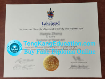 湖首大学文凭Lakehead University diploma