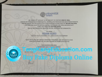 维也纳大学文凭University of Vienna diploma