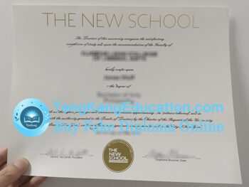 美国新学院文凭The New School diploma