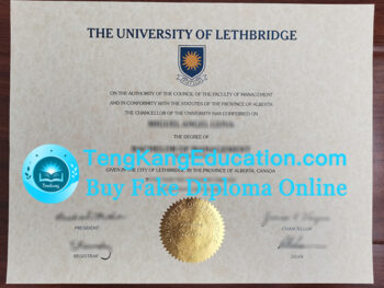 莱斯布里奇大学文凭University of Lethbridge diploma
