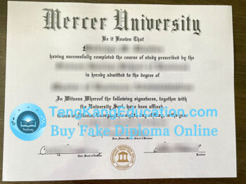 默瑟大学文凭Mercer University diploma