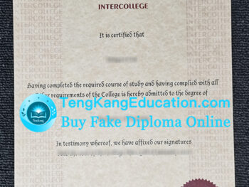 Intercollege证书Intercollege diploma
