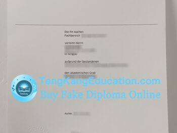 亚琛应用科学大学文凭FH Aachen Urkunde