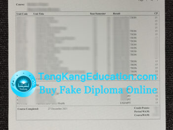 伊迪斯科文大學成績單Edith Cowan University transcript