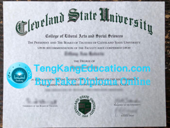 克里夫兰州立大学毕业证Cleveland State University diploma