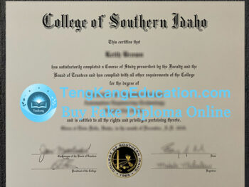南爱达荷学院毕业证College of Southern Idaho diploma