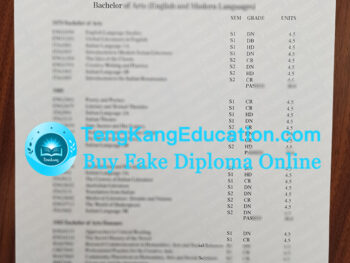 弗林德斯大学成绩单Flinders University transcript