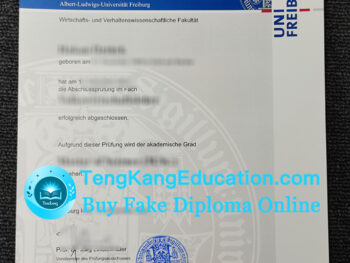 弗莱堡大学文凭Albert-Ludwigs-Universität Freiburg Urkunde