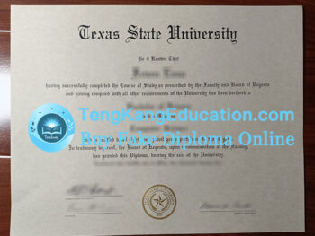 德克萨斯州立大学文凭Texas State University diploma