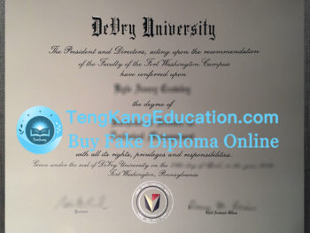 德锐大学毕业证DeVry University diploma