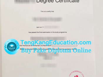 柏林经济与法律应用科学大学毕业证HWR Berlin Urkunde