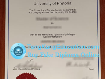 比勒陀利亚大学文凭University of Pretoria diploma