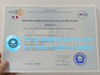 法语高级文凭证书DALF C1 certificate