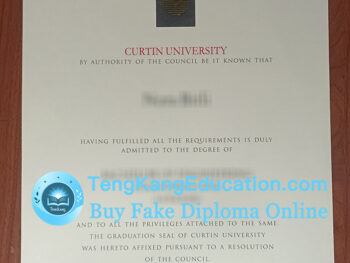 科廷大学毕业证Curtin University diploma