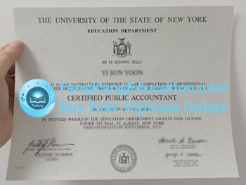 纽约州教育厅CPA证书New York State Department of Education CPA certificate