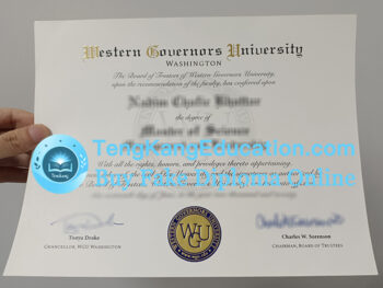 美国西部州长大学文凭Western Governors University diploma