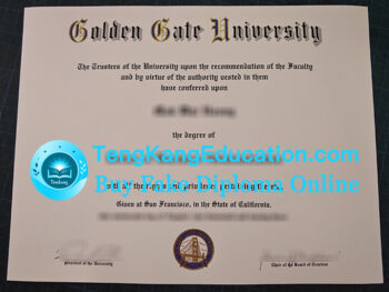 美国金门大学文凭Golden Gate University diploma