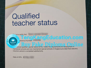 英国合格教师资格证书Qualified teacher status certificate