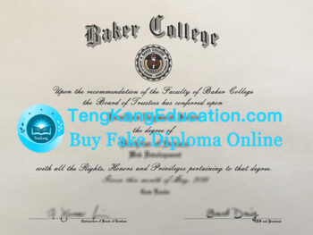 贝克学院毕业证Baker College diploma