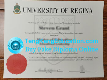 里贾纳大学文凭University of Regina diploma