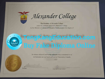 亚历山大学院文凭Alexander College diploma