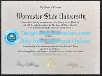伍斯特州立大学毕业证Worcester State University diploma