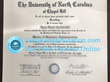 北卡罗来纳大学教堂山分校文凭University of North Carolina at Chapel Hill diploma