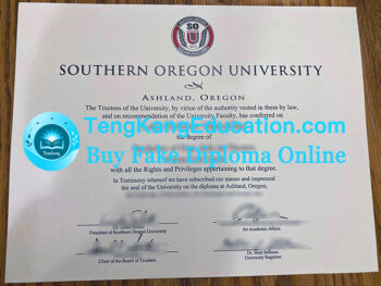 南俄勒冈大学文凭Southern Oregon University diploma