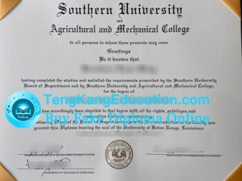 南方大学及农业机械学院毕业证Southern University and A&M College diploma
