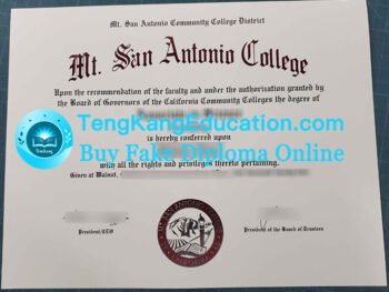 圣安东尼奥山学院毕业证Mt. San Antonio College diploma