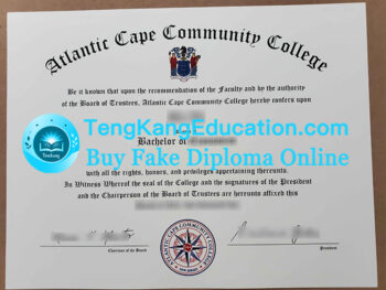 大西洋角社区学院毕业证Atlantic Cape Community College diploma