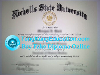 尼科尔斯州立大学文凭Nicholls State University diploma