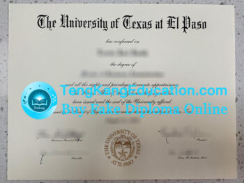 德克萨斯大学埃尔帕索分校文凭University of Texas at El Paso diploma