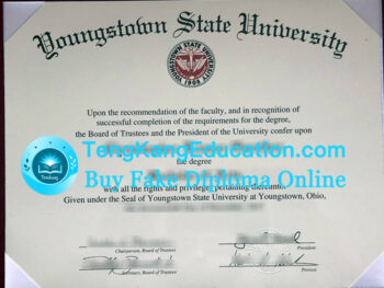 楊斯敦州立大學畢業證書Youngstown State University diploma
