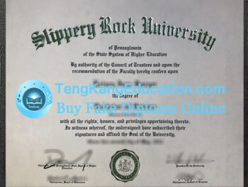 滑石大学毕业证Slippery Rock University of Pennsylvania diploma
