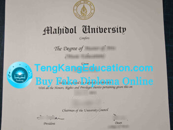 玛希隆大学毕业证Mahidol University diploma