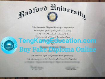 瑞德福大学毕业证Radford University diploma