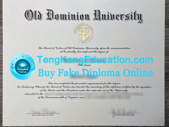 老道明大学毕业证Old Dominion University diploma