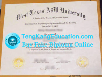 西德克萨斯农工大学毕业证West Texas A&M University diploma