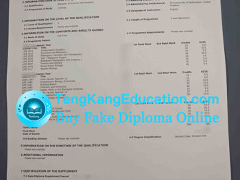 诺丁汉大学成绩单University of Nottingham transcript