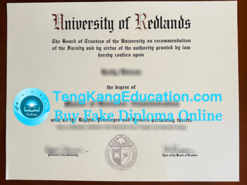 雷德兰兹大学毕业证University of Redlands diploma